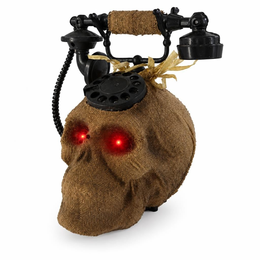 Teléfono calavera con luz y sonido