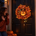 Corona de calabazas otoñal con luz (44 cm) – foto ilustrativa