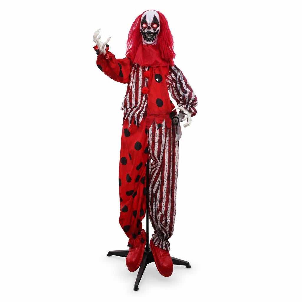Payaso asesino animado con luz y sonido (167 cm)
