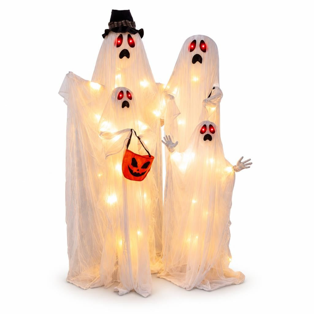 Familia de fantasmas con luz (160 cm)