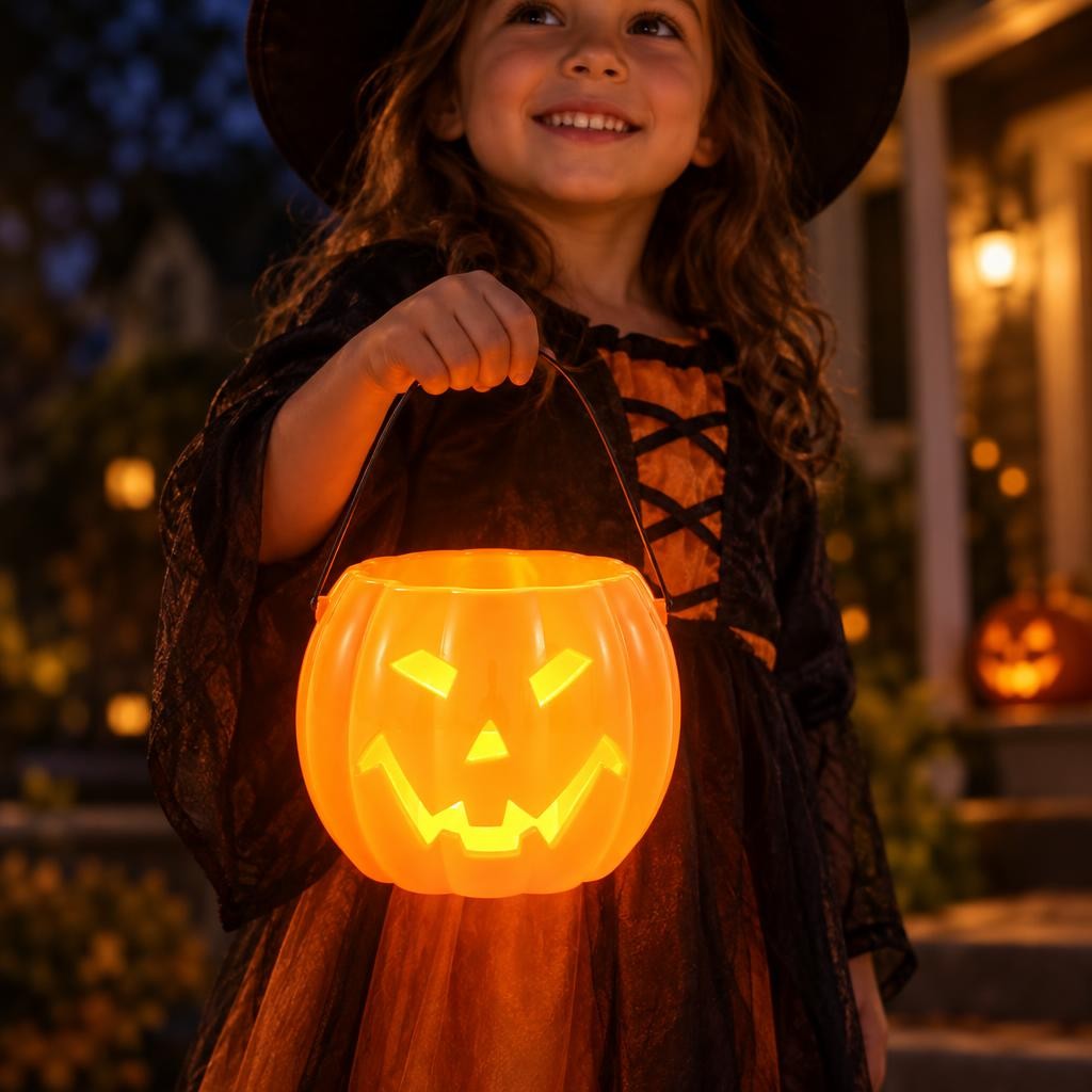 Cubo calabaza con luz y sonido: foto ilustrativa de ambiente