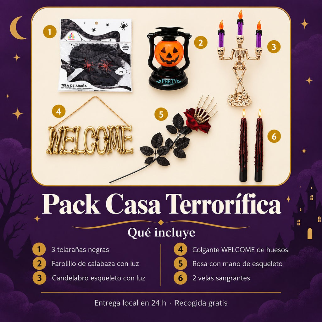 Qué incluye el Pack Casa Terrorífica: seis productos numerados