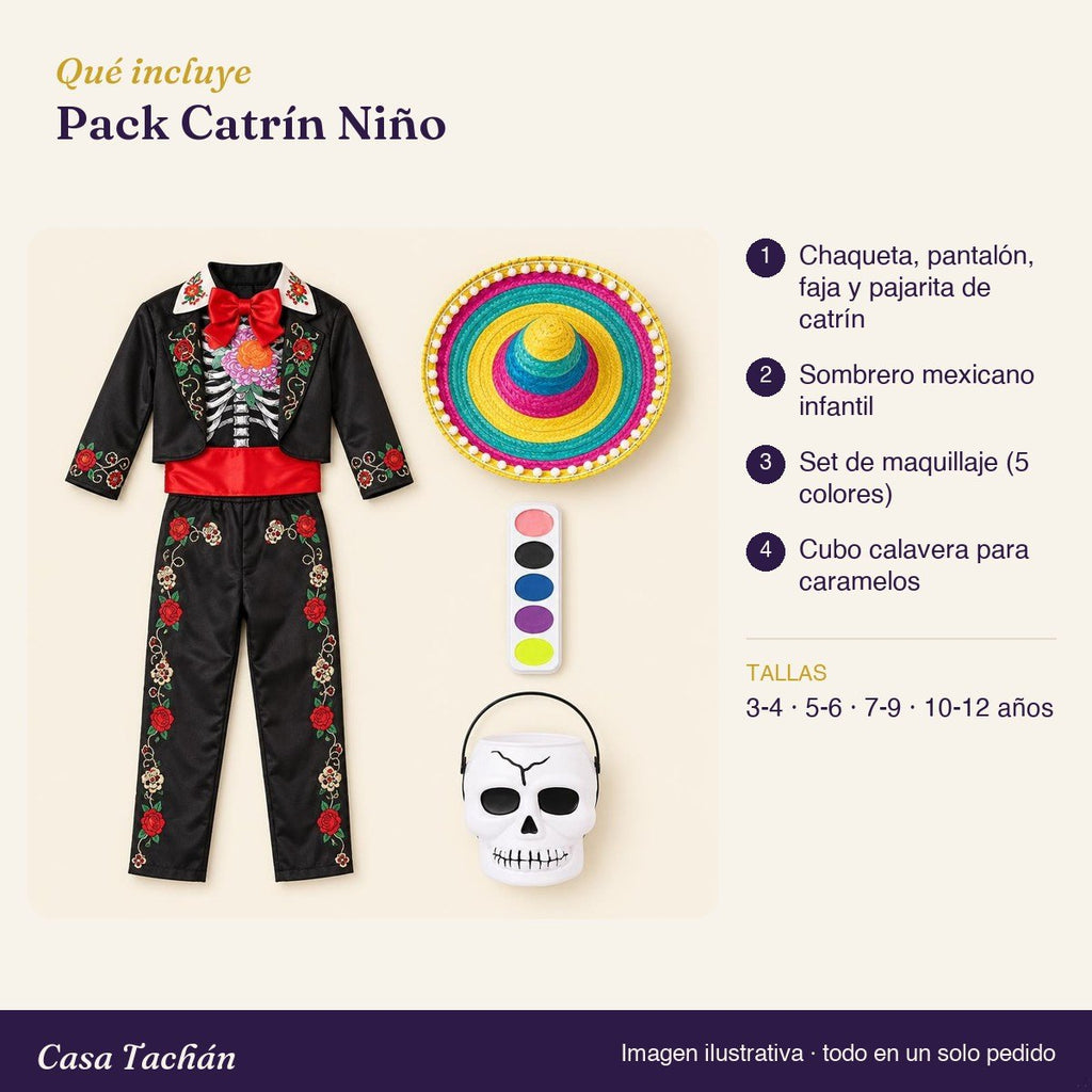 Qué incluye el Pack Catrín Niño: lista de productos y tallas