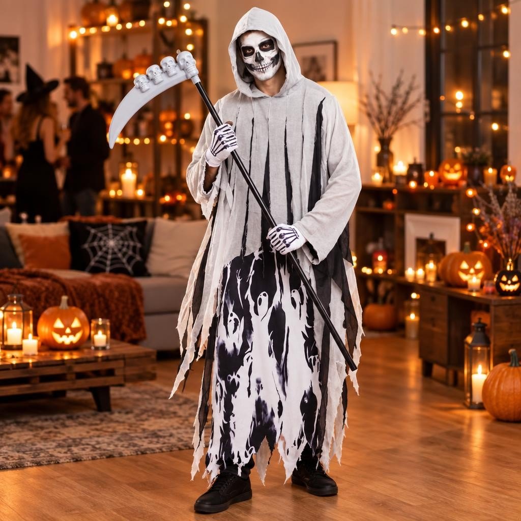 Pack La Muerte Hombre: foto ilustrativa con el disfraz puesto