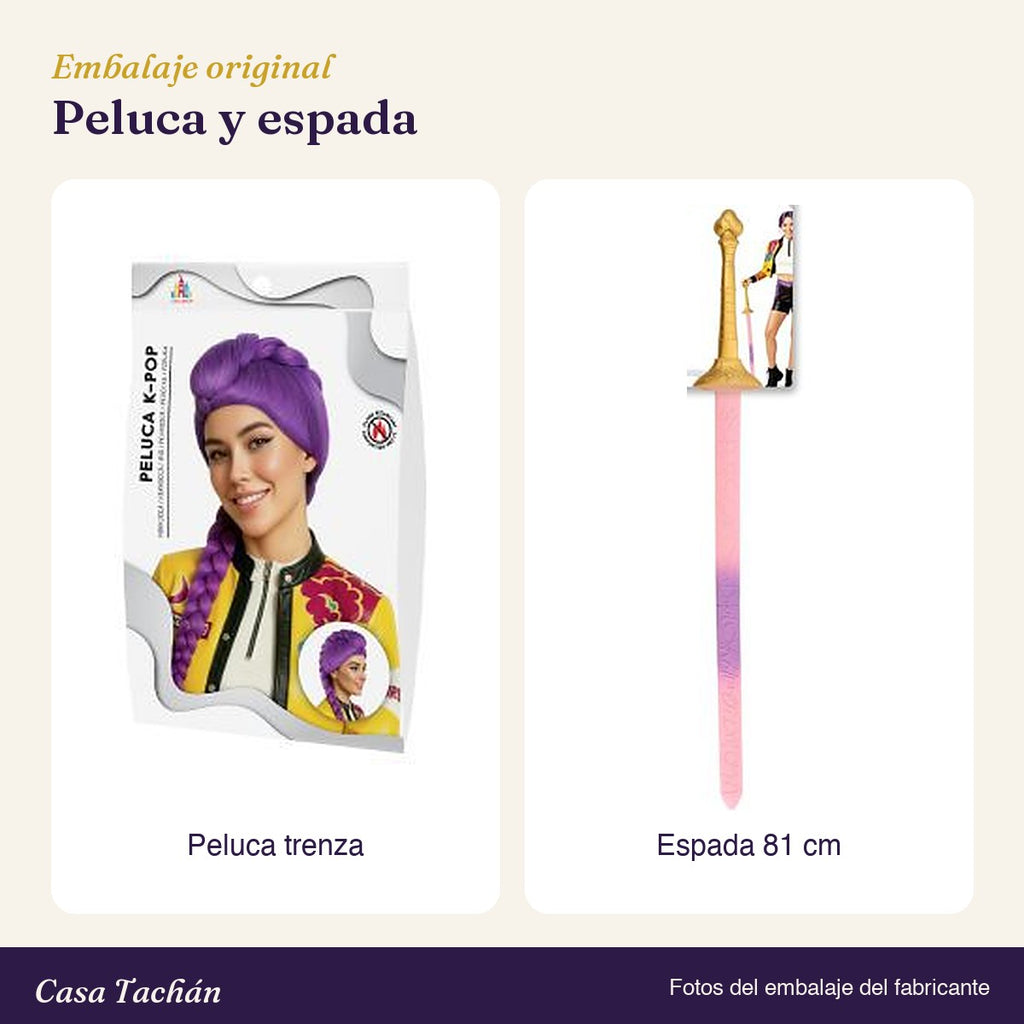 Embalaje original: Peluca y espada
