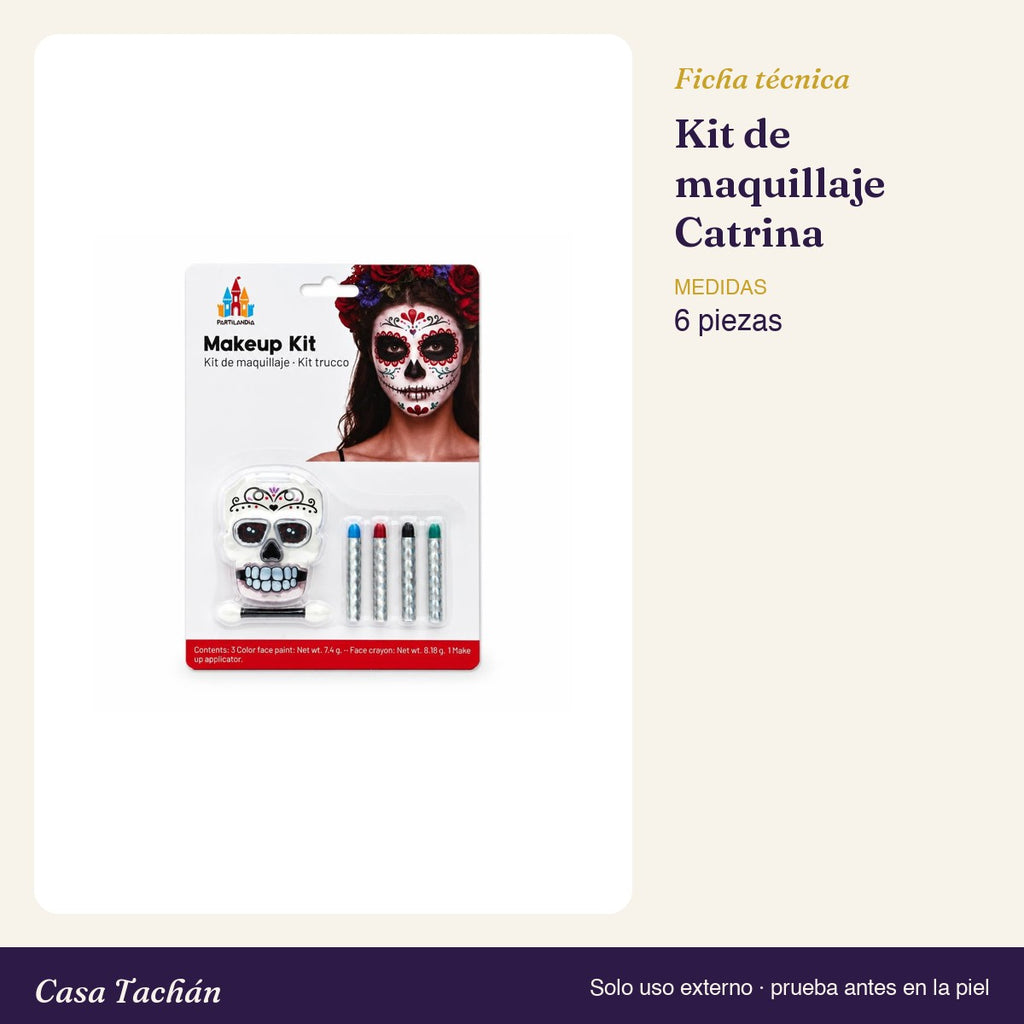 Ficha técnica: Kit de maquillaje Catrina
