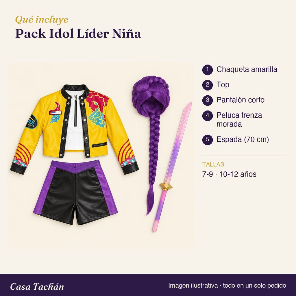 Qué incluye el Pack Idol Líder Niña: lista de productos y tallas